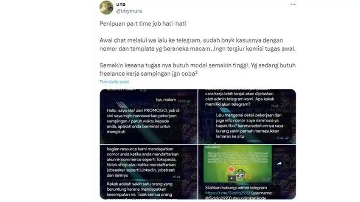 Waspada! Modus Penipuan Freelance Telegram Mengatasnamakan Toko Online, Jangan Sampai Tertipu