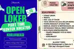Lowongan Kerja Konten Kreator untuk Gerai Minuman dan Toko Florist Kota Kendari Sultra, Cara Daftar