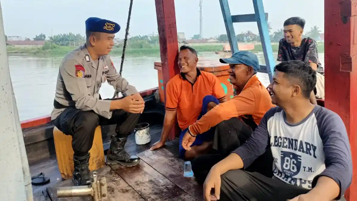 Sat Polairud Polres Tanjungbalai Imbau Nelayan Jaga Kamtibmas, Laporkan Gangguan ke Call Center 110