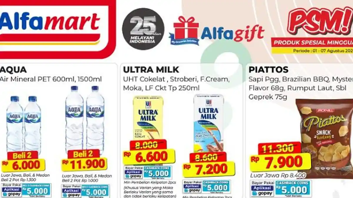 Promo Alfamart Hari Ini 7 Agustus 2024 Ada Snack,Permen,Cokelat, Es Krim Hingga Yoghurt Murah