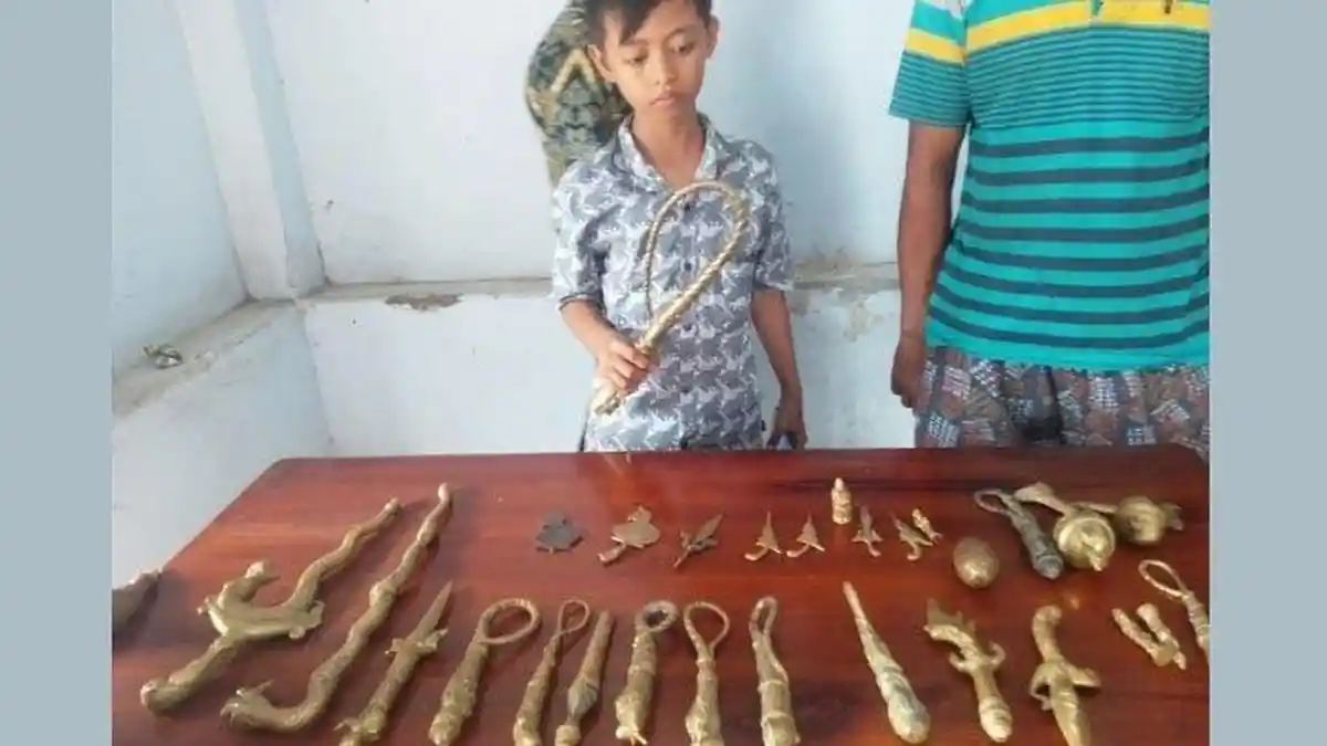 Benda yang Ditemukan 3 Bocah di Bawah Pohon Pisang Ternyata Replika, Berikut Ciri Benda Pusaka Asli