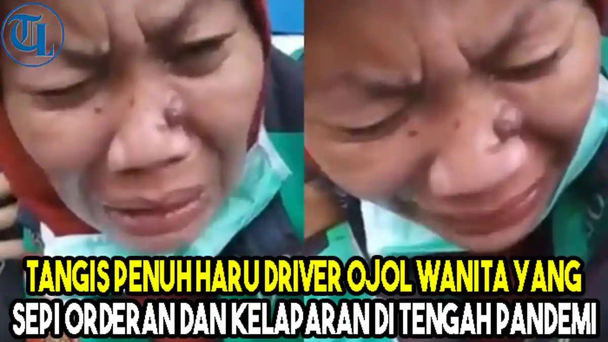 Tangis Haru Driver Ojol Wanita yang Sepi Orderan dan Kelaparan di Tengah Pandemi Corona