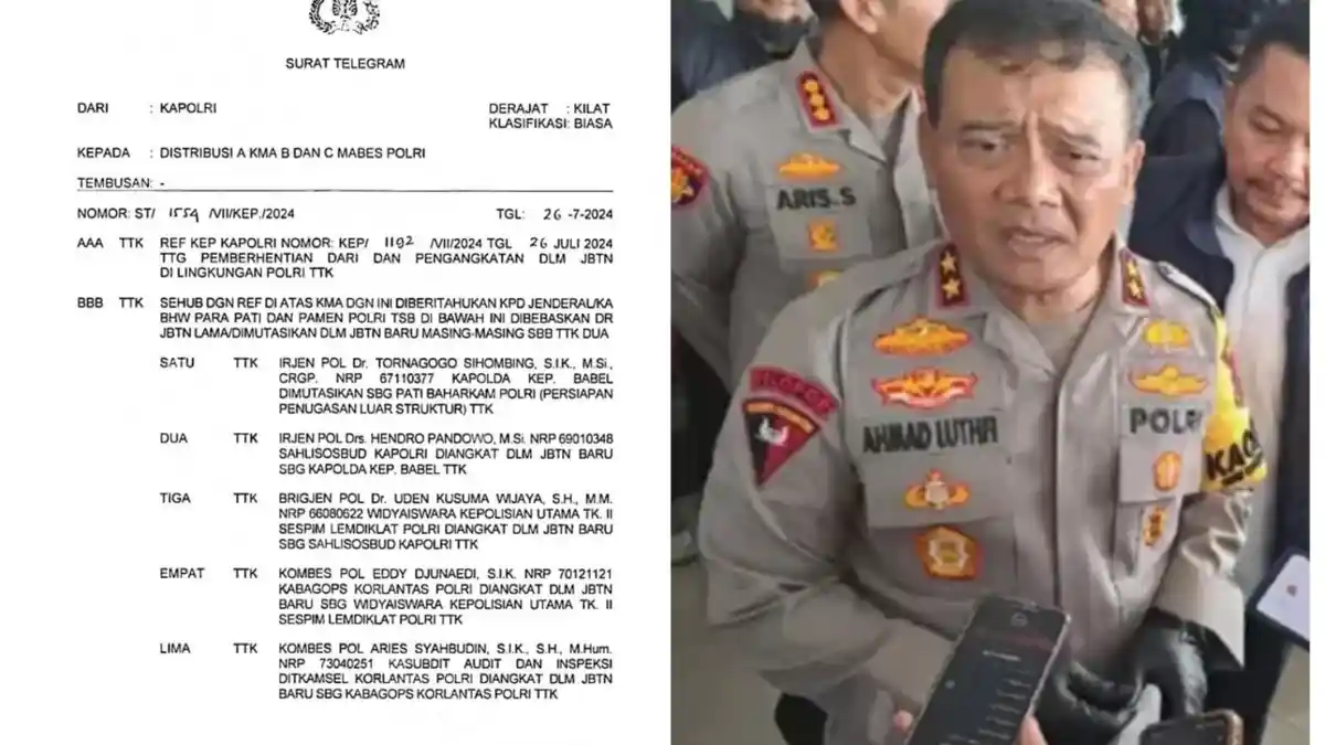 DAFTAR 6 Kapolda Dimutasi dan 157 Perwira, Ahmad Luthfi Promosi Komjen ke Kementerian Perdagangan