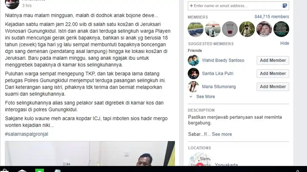 Niat Nikmati Malam Minggu Bersama Pelakor, Berakhir Digrebek Istri, Anak dan Warga 
