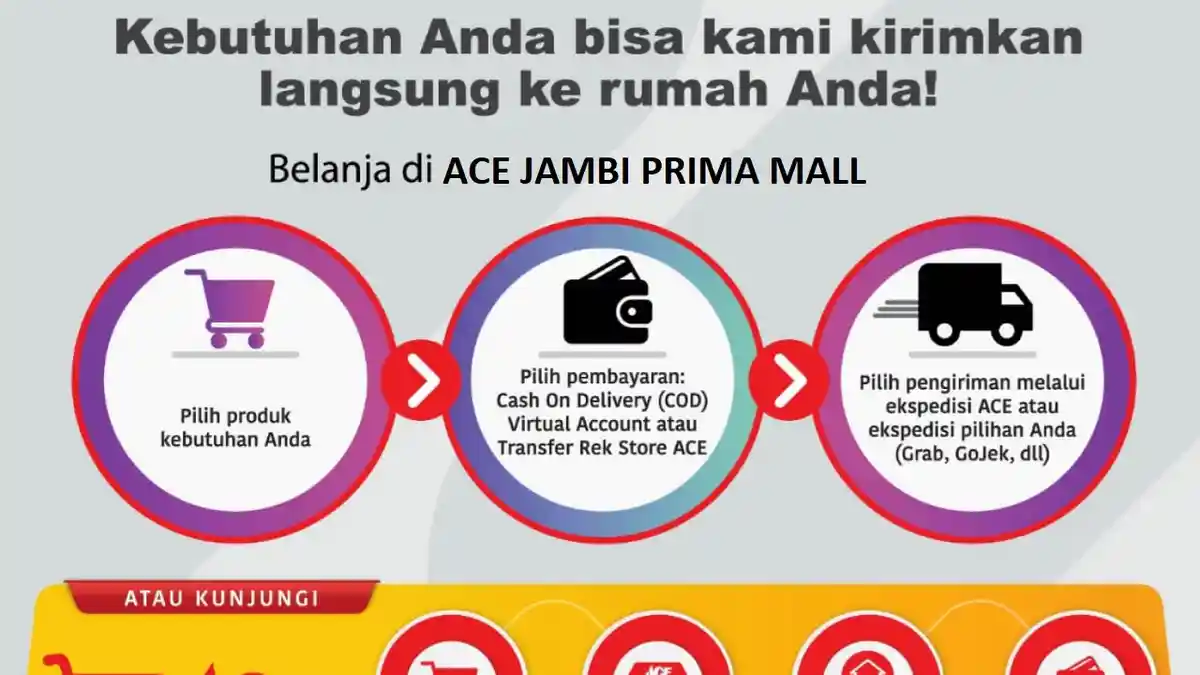 Tak Perlu Keluar Rumah, ACE Hardware Jambi Prima Mall Sediakan Layanan COD
