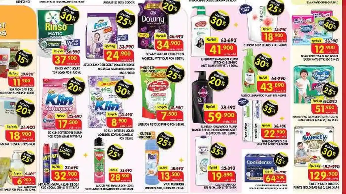 KATALOG Promo Superindo Hari Ini 3 Januari 2024: Pampers Mami Poko Diskon 25 Persen, Sweety Hemat