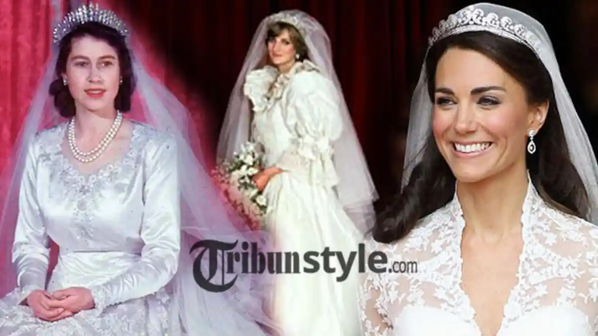Penampakan Baju Pengantin Keluarga Kerajaan Inggris, Ratu Elizabeth II hingga Kate Middleton