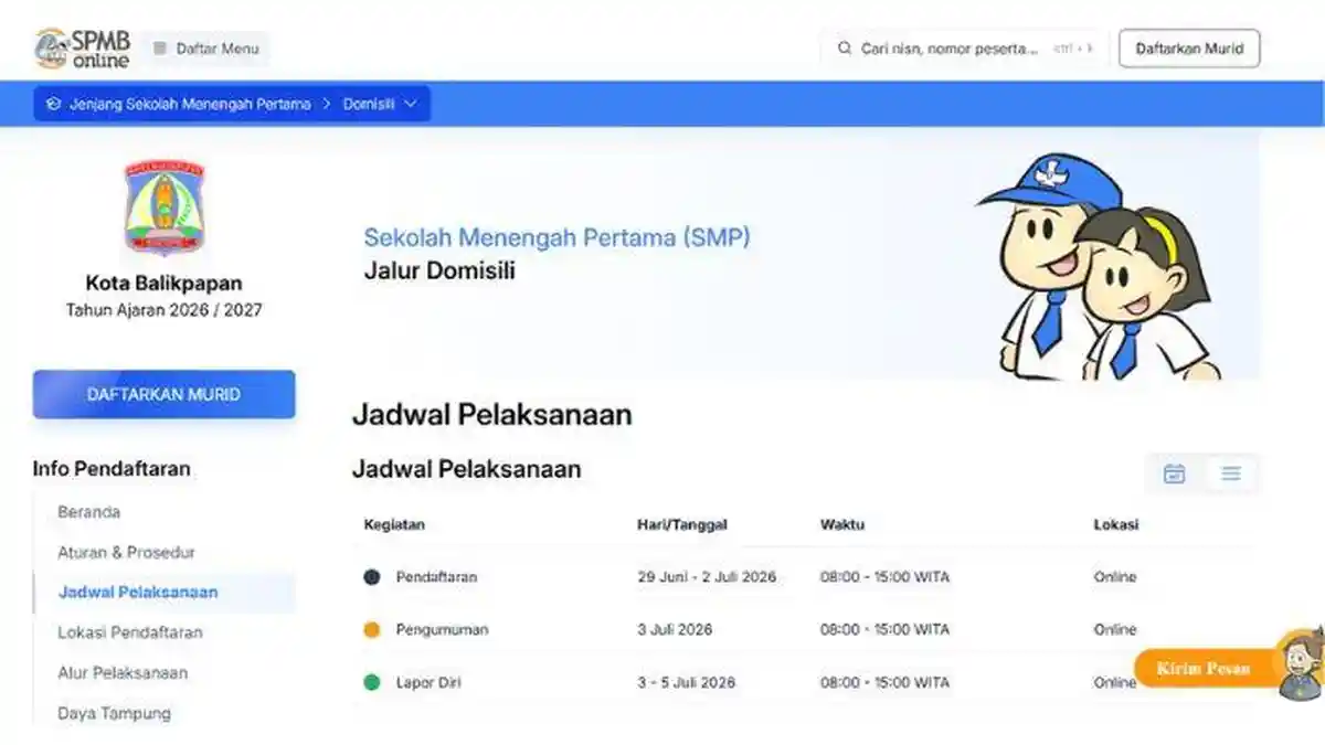 Link Daftar SPMB Balikpapan 2026 Jenjang SD dan SMP Tahap I, Akses Mulai Hari Ini Pukul 08.00 WITA - Tribunkaltim.co