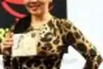 Syahrini Bergaun Motif Macan Tutul
