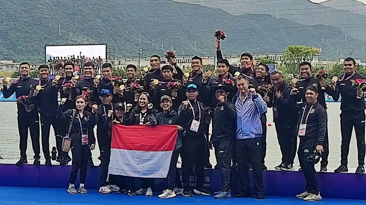 Dragon Boat Putra Indonesia Raih Emas Ketujuh Untuk Indonesia