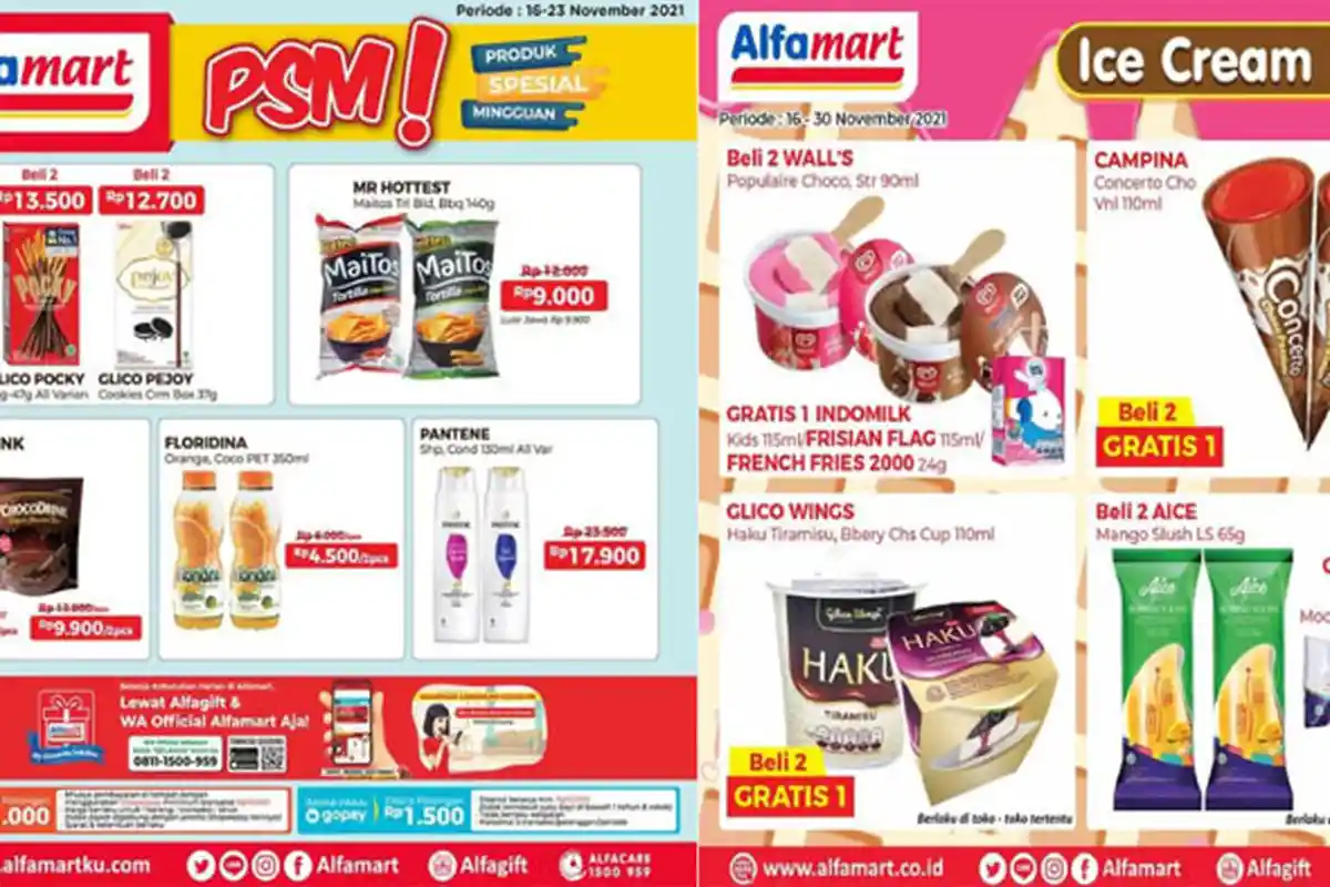 PROMO ALFAMART Hari Ini 17 November 2021, Serbu Produk Spesial Mingguan & Diskon Ice Cream Fair