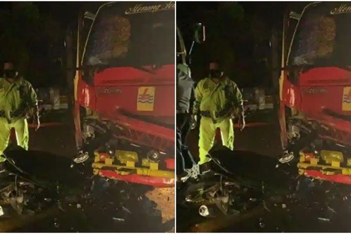 Kecelakaan Maut Tadi Malam, Dua Orang Pemuda Tewas, Korban Hendak Menyalip Lalu Terlindas Truk