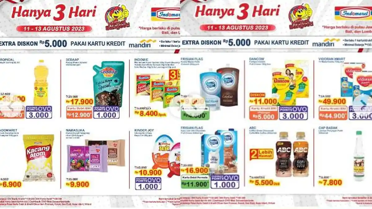Promo JSM Indomaret 11- 13 Agustus 2023, Ada Cashback dan Diskon Belanja Kebutuhan Rumah Tangga