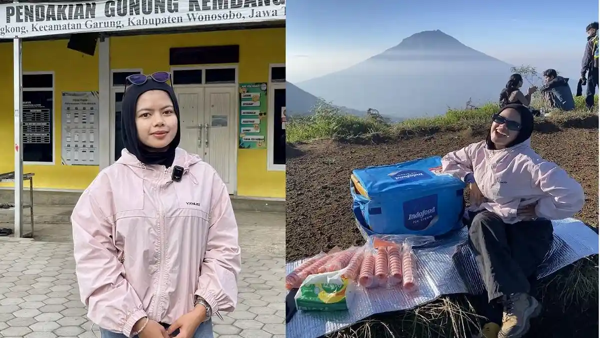 Kisah Surtiyaningsih Gadis Penjual Es Krim di Puncak Gunung Kembang, Butuh 1,5 Jam Buat Naik - Tribunjateng.com