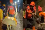 BPBD Mengevakuasi Material Longsor dan Pohon Tumbang di Kawasan Hutan Trawas