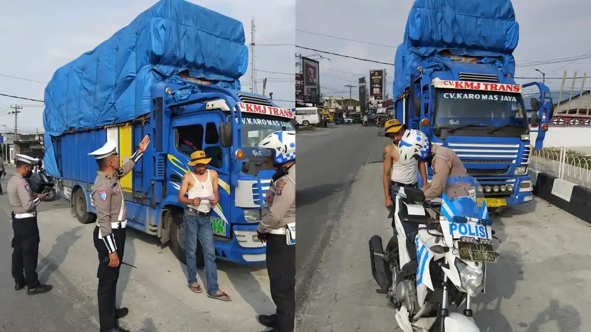 Polres Pematangsiantar Tegakkan Operasi Keselamatan Toba, Tertibkan Truk ODOL dan Mobil Penumpang