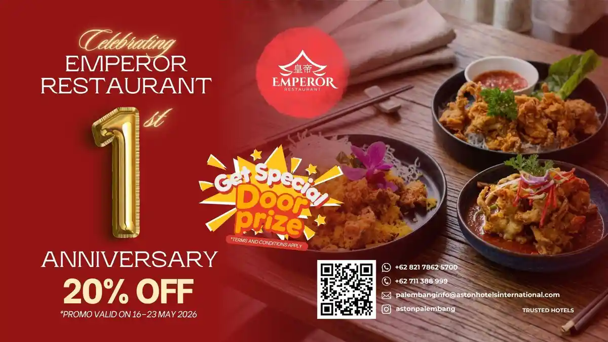 Anniversary Pertama, Emperor Restaurant Hadirkan Diskon 20 Persen dan Doorprize Menarik