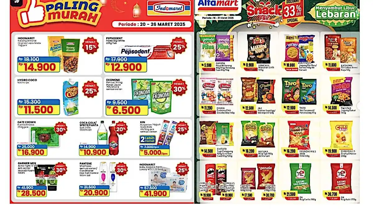 Promo Ramadan di Indomaret dan Alfamart Diskon hingga 30 Persen: Kue, Sirup, Kurma dll