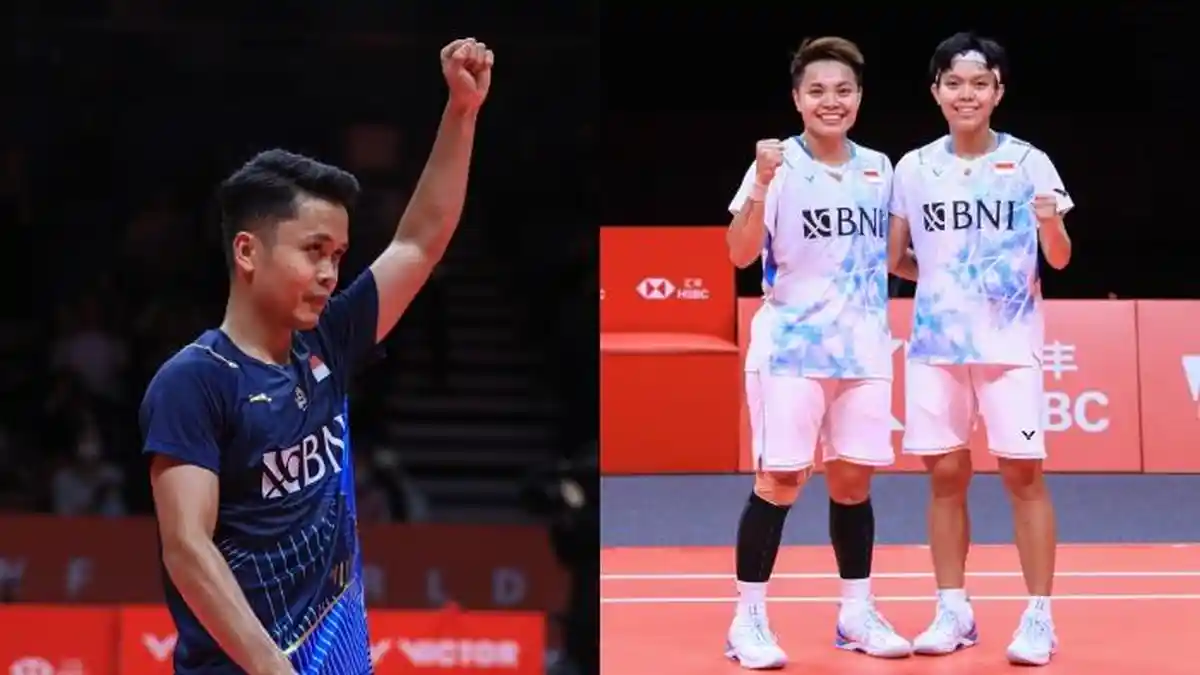 Jadwal Badminton BWF World Tour Finals 2023 Hari Ini, Ginting dan Apri/Fadia vs China, Live TV