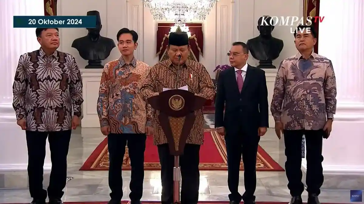 Daftar Susunan Lengkap Nama Menteri dan Wakil Menteri Kabinet Merah Putih