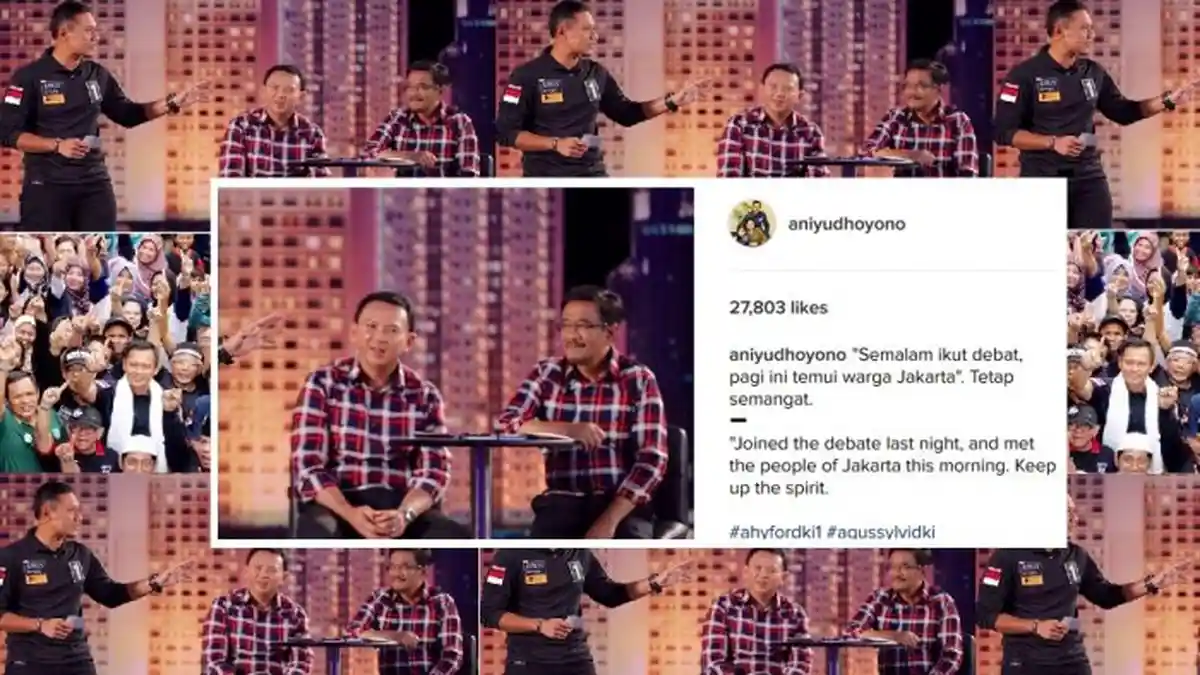Apa Maksud Ani Yudhoyono Posting Foto Ahok dan Djarot di Instagram?