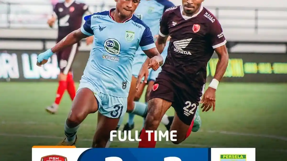 Hasil BRI Liga 1 - Eks Striker Persebaya Cetak Gol, Persela Tahan Imbang PSM Makassar