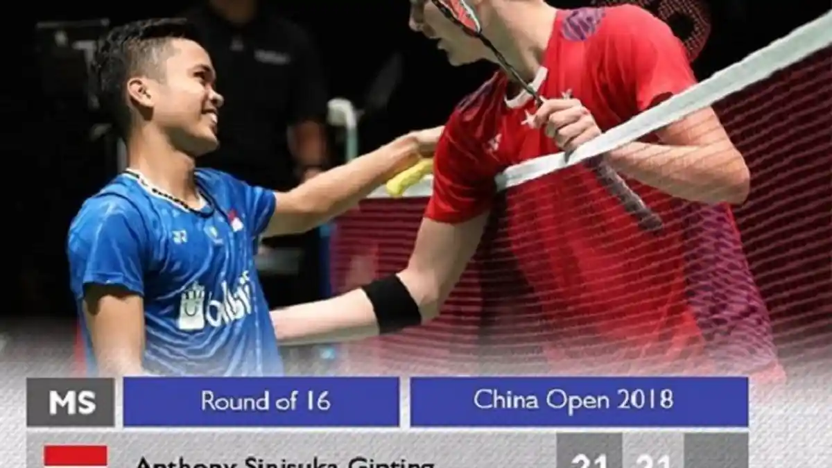 Hasil China Open 2018 : Menang Lawan Viktor Axelsen, Anthony Ginting Lolos Ke Perempat Final