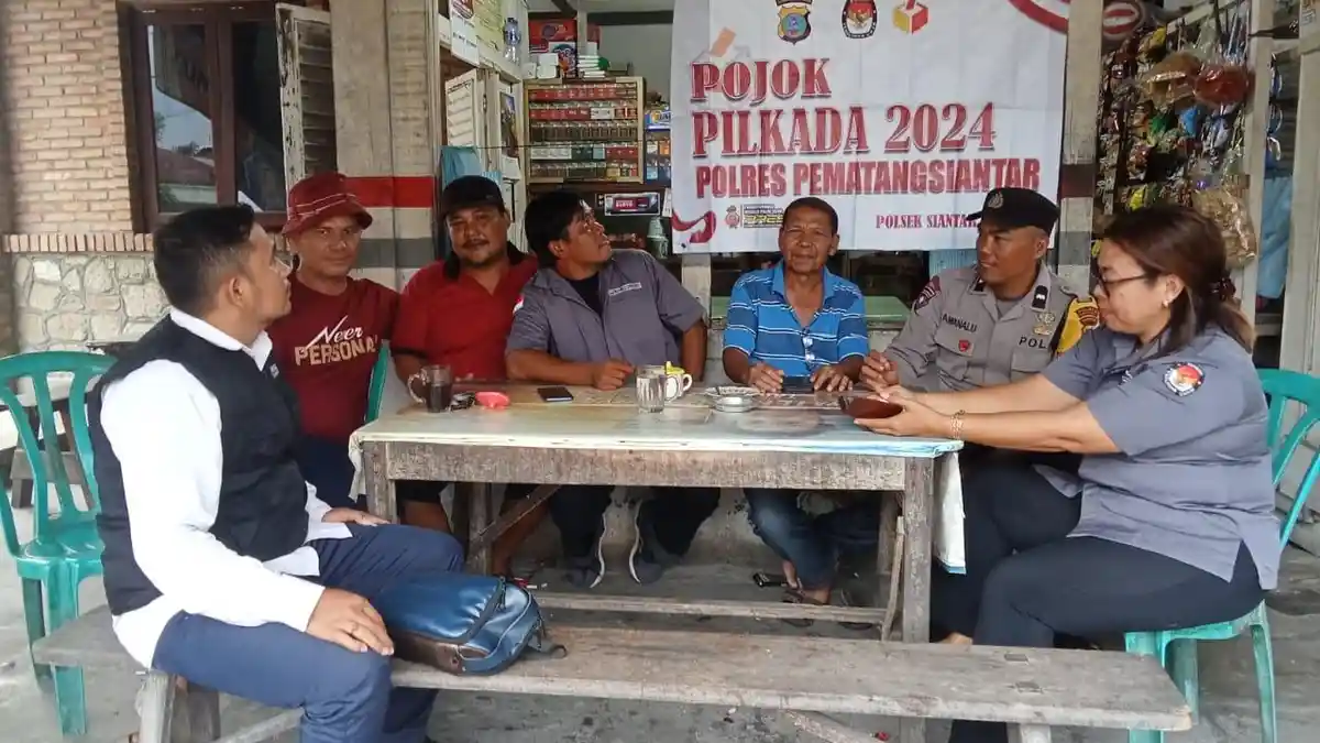 Ciptakan Situasi Kamtibmas yang Aman Kondusif, Polsek Siantar Marihat Gelar Pojok Pilkada di Siantar