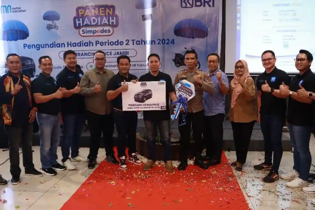 BRI KC Jambi Gelar Undian Panen Hadiah Simpedes Periode 2 Tahun 2024
