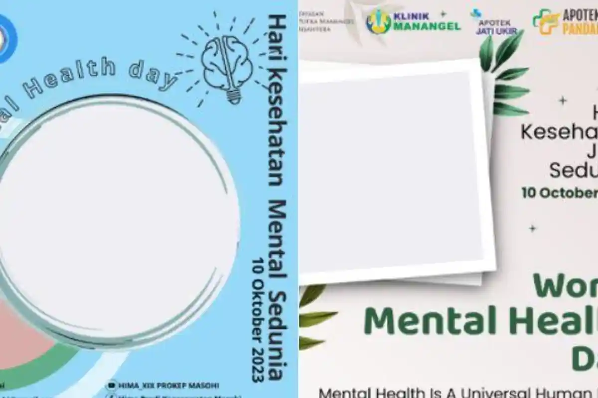 20 Link Twibbon Hari Kesehatan Mental Sedunia 10 Oktober 2023 Lengkap Cara Buatnya