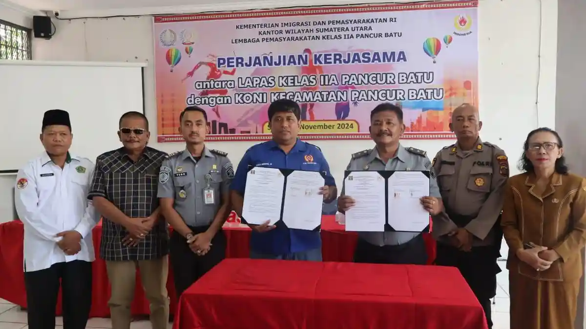 Kolaborasi Lapas Pancur Batu Bersama KONI Pancur Batu Wujudkan Inovasi Pembinaan di Bidang Olahraga