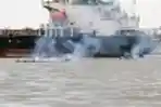 Kebakaran Pipa Minyak Bawah Laut di Balikpapan