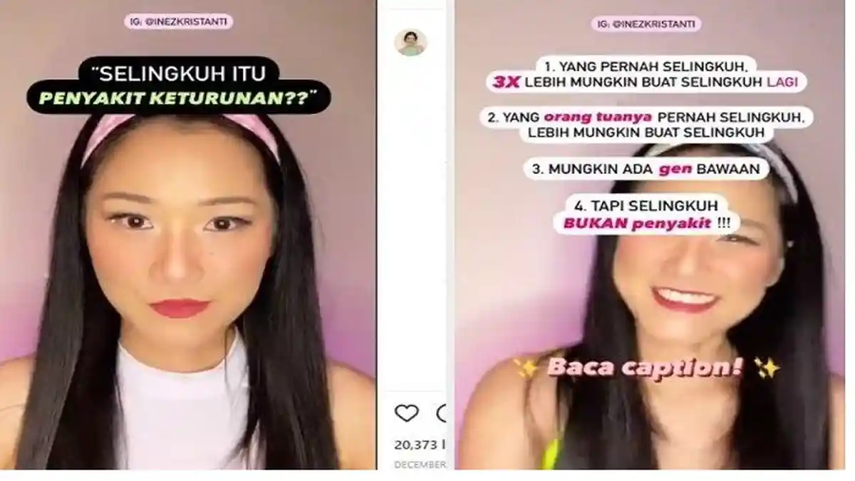 Jawaban Inez Kristanti Soal Apa Benar Selingkuh Penyakit Keturunan