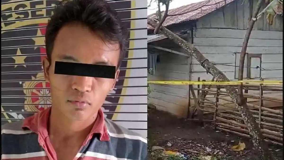 Senyum Sabarudin Usai Membabi Buta Bacok Istrinya, Disaksikan Warga yang Histeris, tak Merasa Salah?