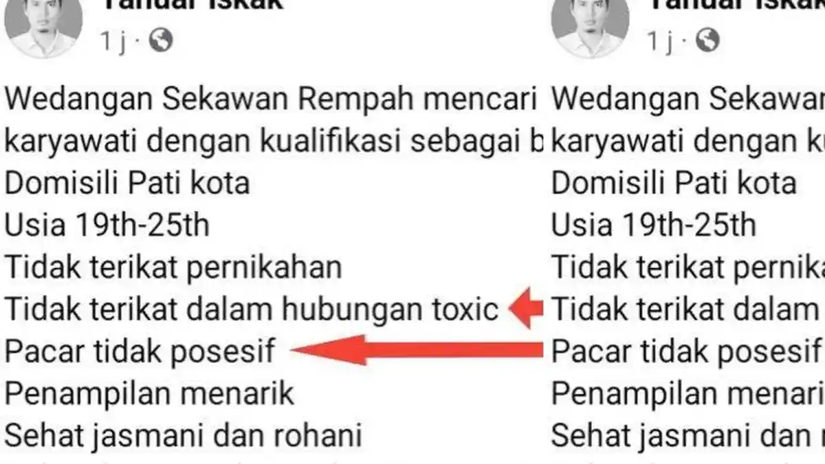 Unik Lowongan Kerja di Pati Jateng Syarat Tak Perlu Berpengalaman Tapi Tak Boleh Punya Pacar Posesif