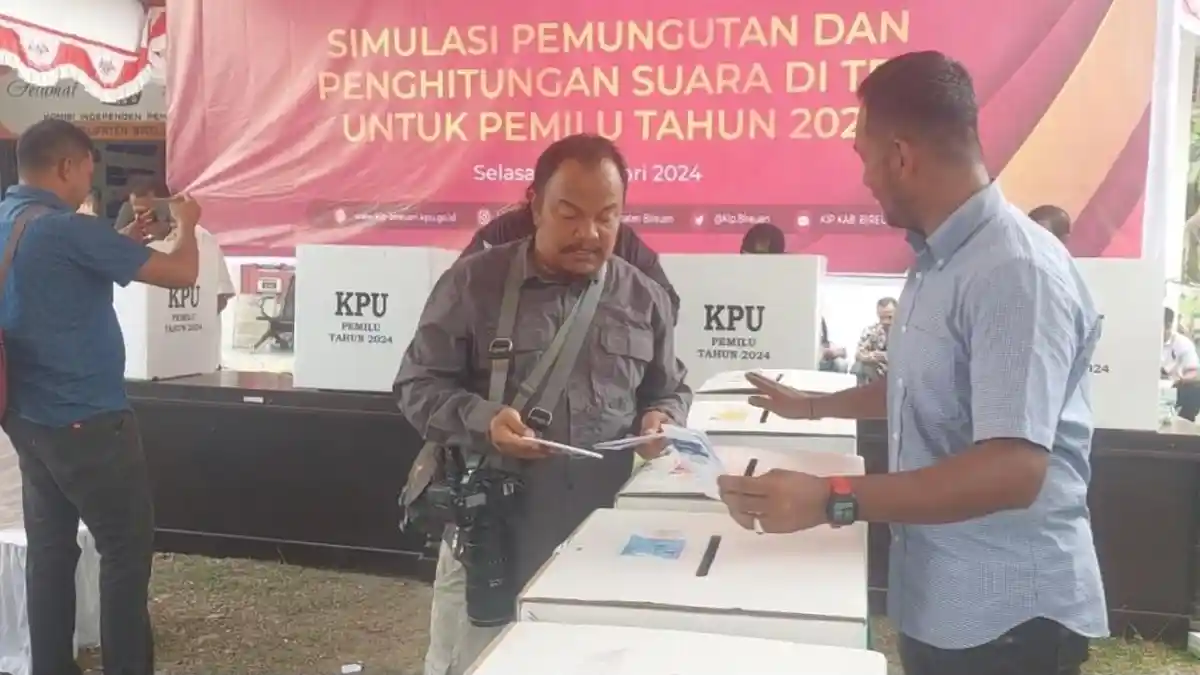 Simulasi KIP Bireuen, Seorang Pemilih Butuh Waktu Minimal 3 Menit di Bilik Suara