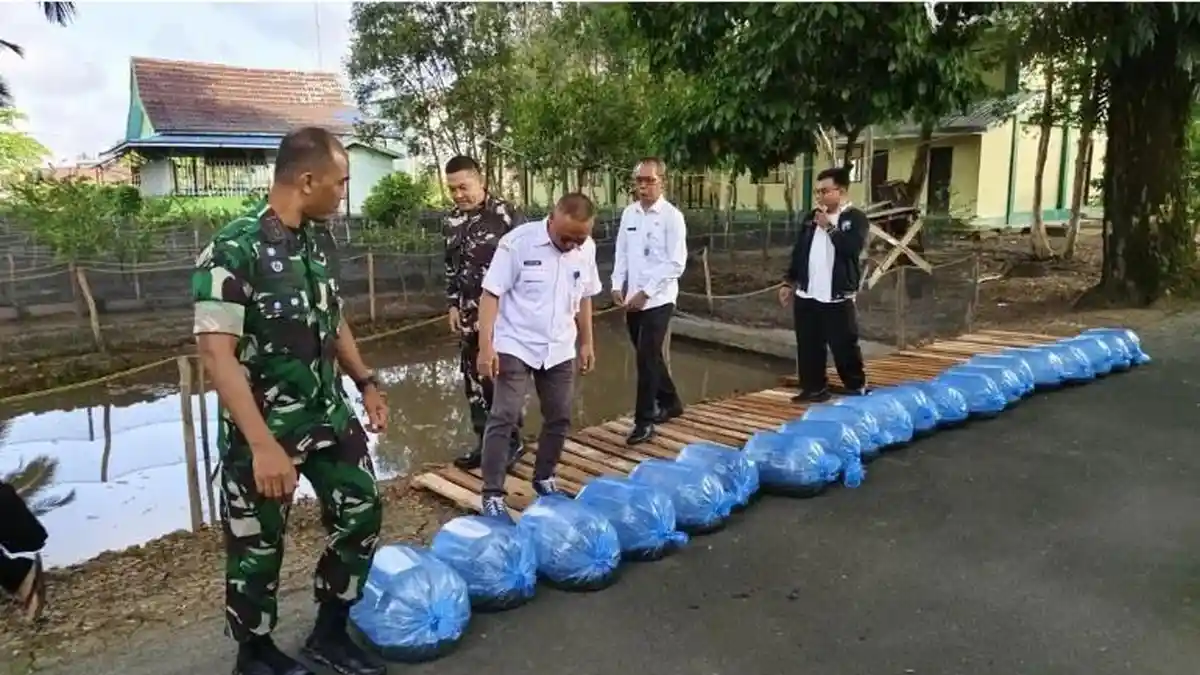 Kodim 1005/Barito Kuala Terima 15 Ribu Bibit Ikan Lele