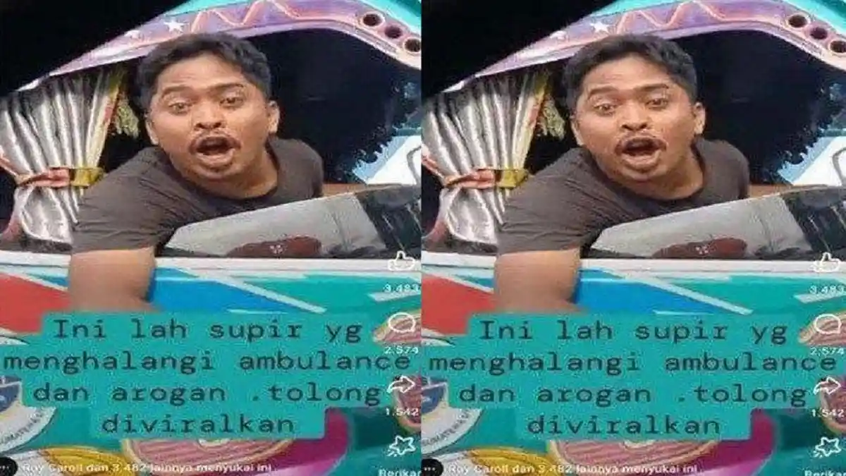 Garang Saat Maki Pengendara Lain hingga Halangi Ambulans, Sopir Bus Arogan Ini Berakhir Melas