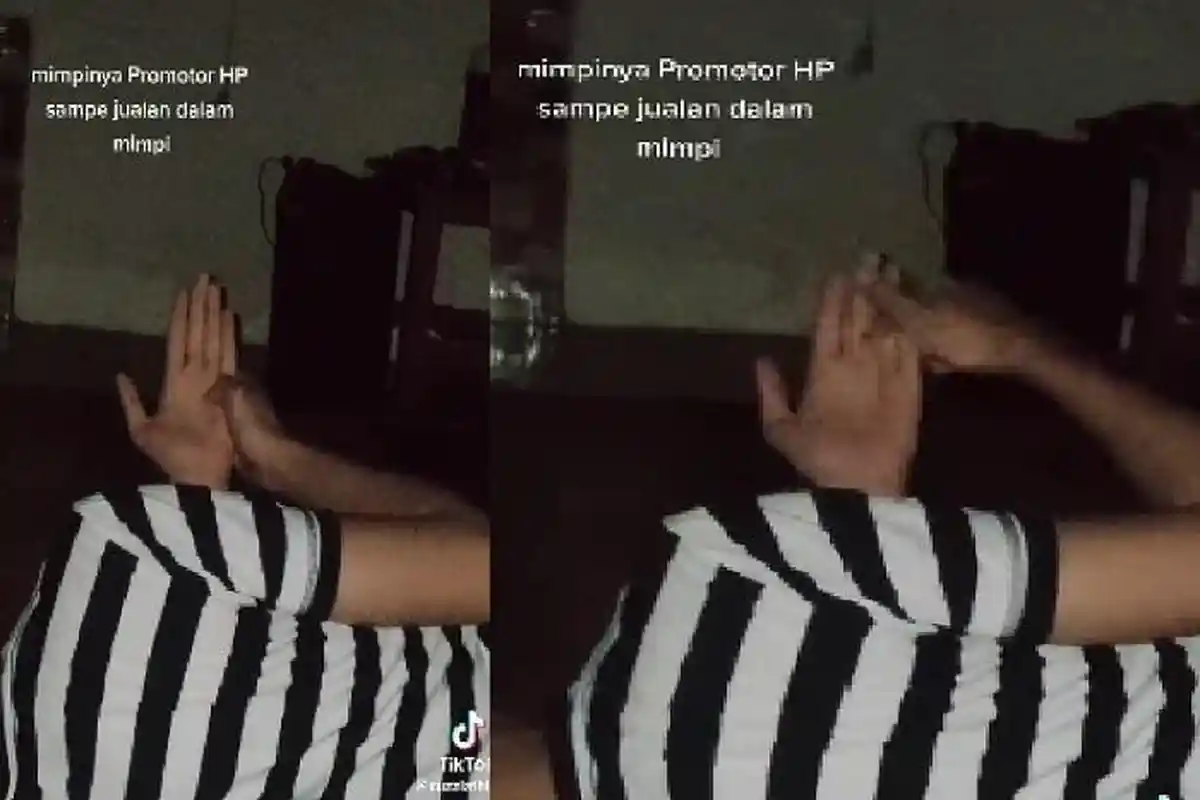 Video Viral Seorang Promotor HP Kerjaan Terbawa Mimpi, Tangan Tak Berhenti Bergerak Sedang Jualan