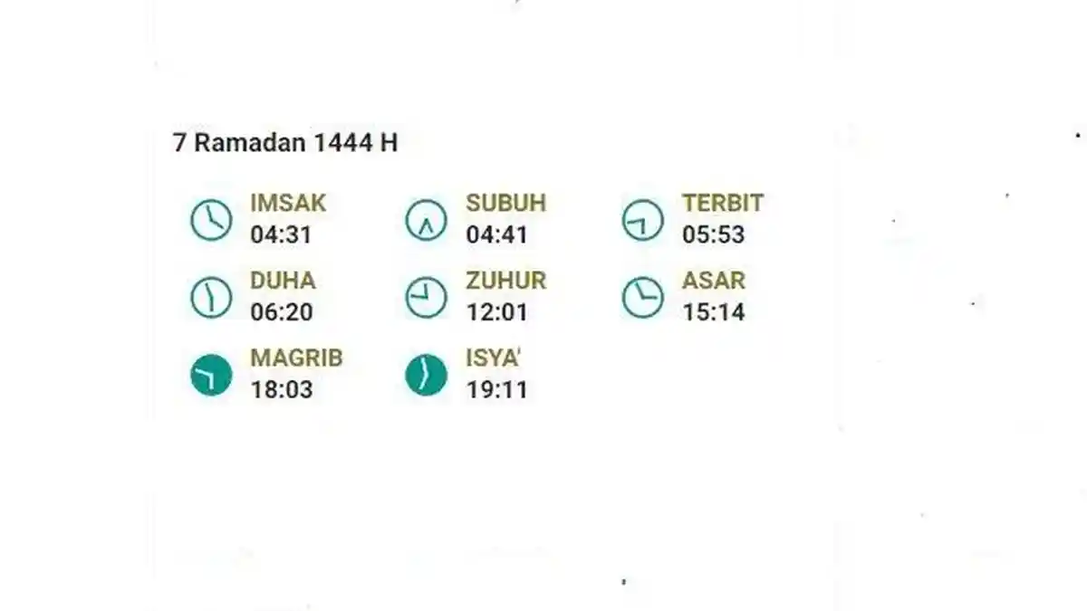 Jadwal Imsakiyah Puasa Ramadhan 2023 DKI Jakarta, Rabu 29 Maret 2023
