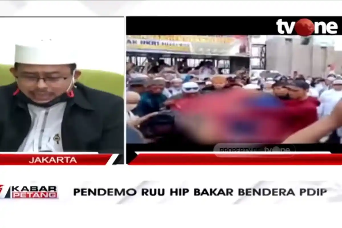 Bendera PDIP Dibakar Saat Demo RUU HIP, Ketua PA 212: Kadernya Sendiri Pernah Bakar Bendera Demokrat