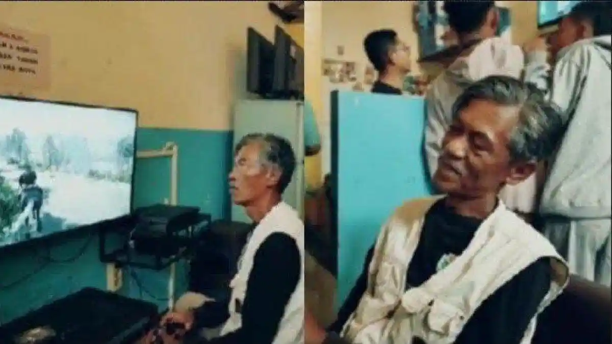 Viral, Kakek 52 Tahun Punya Hobi Main PS Bareng Bocah, Sanggup Bermain Hingga 9 Jam