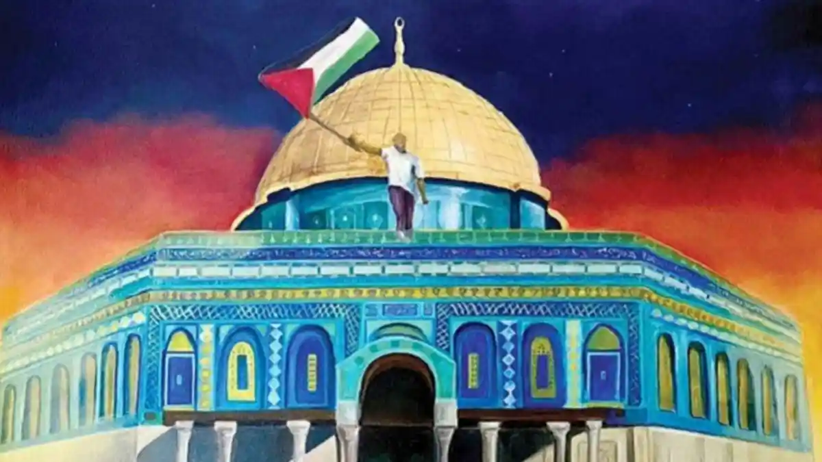 Warga Arab Saudi Ungkapkan Solidaritas ke Palestina Melalui Seni Lukisan