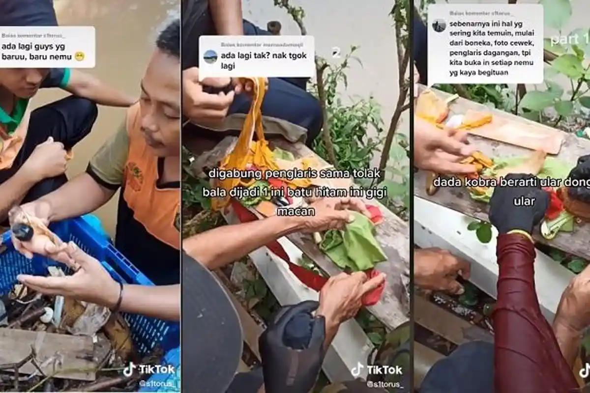 Viral Video Petugas Kebersihan Temukan Pelet dan Penglaris Dagangan Saat Bersihkan Sungai 