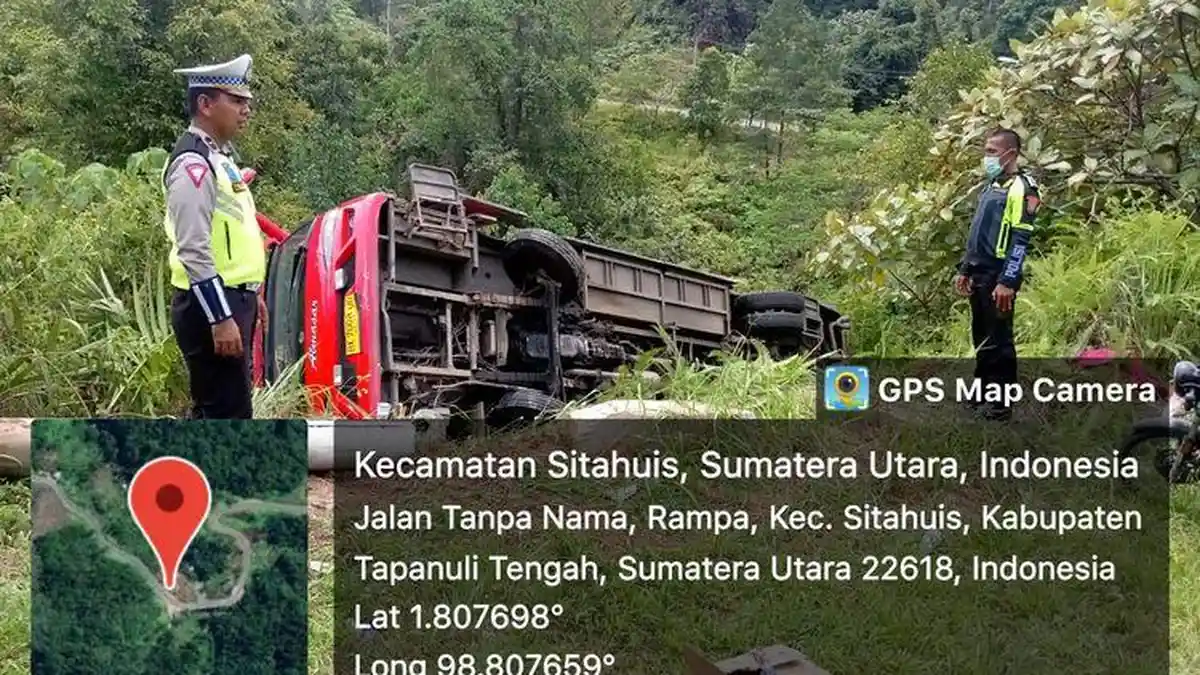 Bus Rombongan Mudik Gratis Pemko Medan Masuk Jurang di Tapteng, Ini Penjelasan AKP Horas Gurning