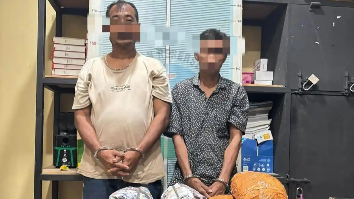 Polres Pidie Jaya Gagalkan Peredaran Narkotika, Amankan 18 Kg Bakong Ijo dan Dua Pelaku 