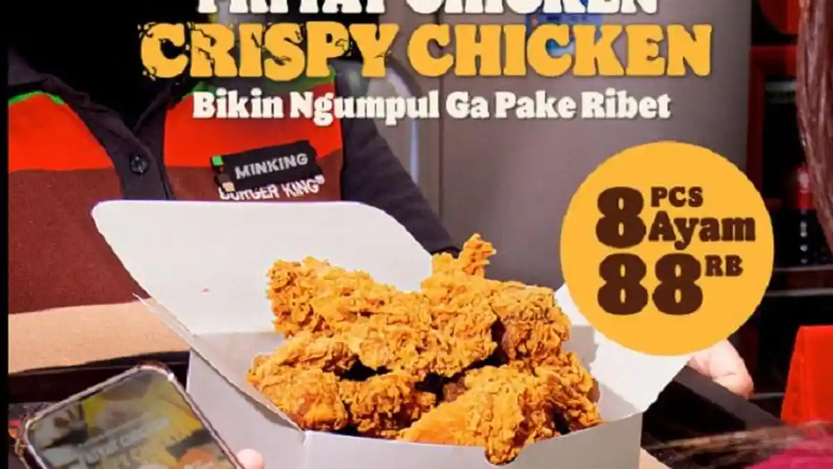 Promo Burger King 25 Agustus 2023 Chrispy Chiken + Nasi + Jasmine Tea Rp25.000