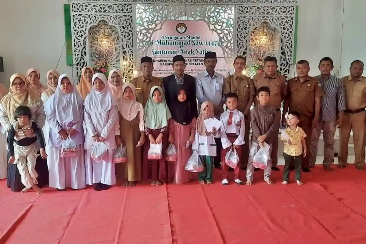 DWP Distan Aceh Selatan Gelar Maulid Nabi dan Beri Santunan kepada Anak Yatim
