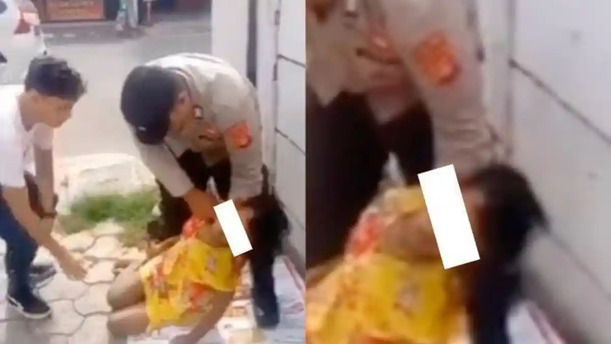 PILU, Bocah Perempuan Pingsan Karena Kelaparan, Tidur Lemas Beralaskan Spanduk di Pinggir Jalan