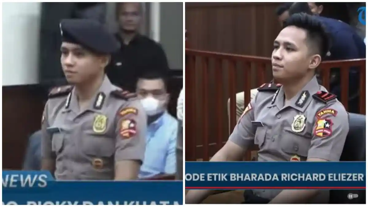 PENAMPILAN Bharada E Jalani Sidang Etik, Richard Eliezer Tampil Gagah Pakai Seragam Dinas